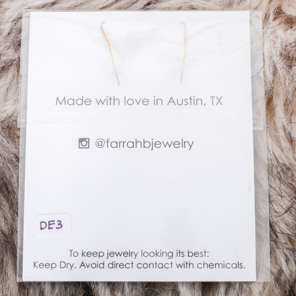 NWT Farrah B Shooting Star Ear Threaders - Picture 2 of 2